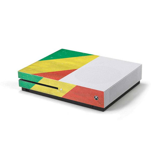 Republic of the Congo Flag Distressed Xbox One S Console Skin